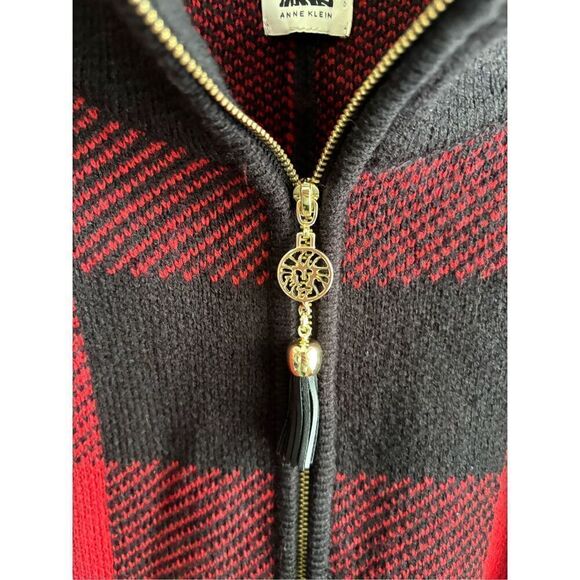❤️Anne Klein Buffalo Plaid Poncho - Picture 3 of 4